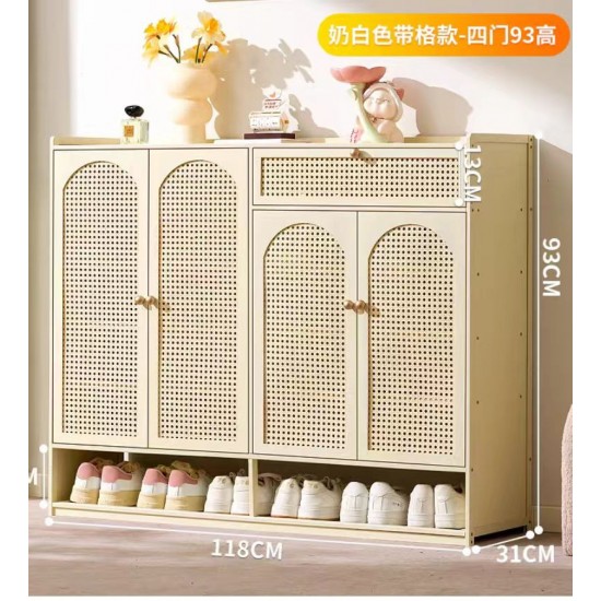 خزانة احذية بتصميم انيق مكون من 4 دفات وباب علوي yz-34