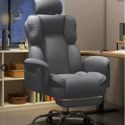 كرسي المدير الفاخر مع مسند اقدام باللون الرمادي  ha-87