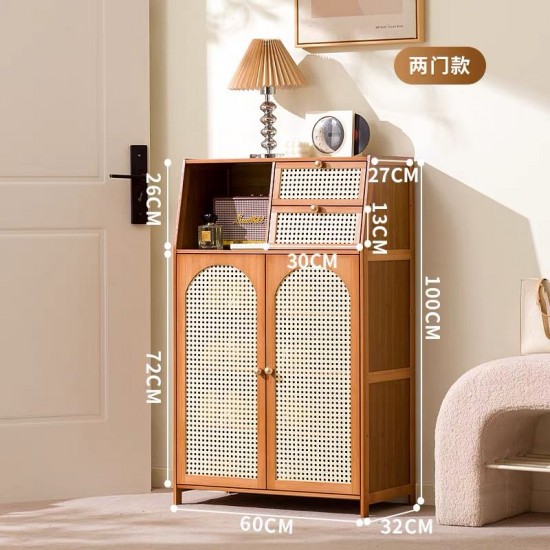 خزانة احذية مكونة من دفتين ووحدة تخزين علوية IH-28