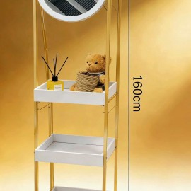 منظم حمام مع مرآة مصنوع من خشب MDF مكون من 3 ارفف IH-27