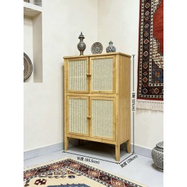 خزانة احذية مكونة من 4 دفات مصنوعه من الخشب الطبيعي ih-22