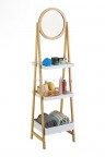 منظم حمام مع مرآة مصنوع من خشب MDF مكون من 3 ارفف IH-27