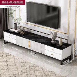 خزانة تلفزيون مكونه من دفات وجوارير بتصميم انيق ih-34