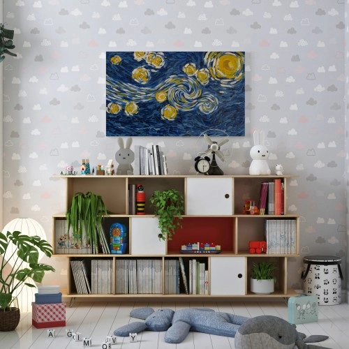 ليلة النجوم للفنان فان كوخ لوحه فنية جدارية لديكور المنزل مرسومة يدويه بالالوان الزيتيه على لوحة ليلة النجوم للفنان فان كوخ لوحه فنية جدارية لديكور المنزل مرسومة يدويه بالالوان الزيتيه على لوحة