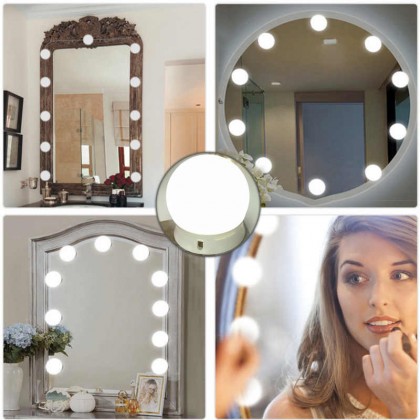 طقم اضاءة للمرآة 10 مصابيح LED طقم اضاءة للمرآة 10 مصابيح LED