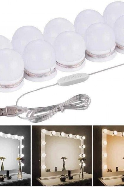 طقم اضاءة للمرآة 10 مصابيح LED طقم اضاءة للمرآة 10 مصابيح LED