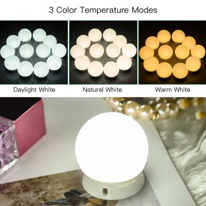 طقم اضاءة للمرآة 10 مصابيح LED طقم اضاءة للمرآة 10 مصابيح LED